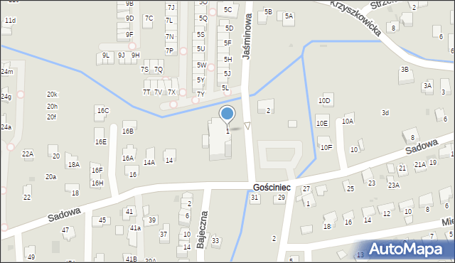 Wieliczka, Jaśminowa, 1, mapa Wieliczka