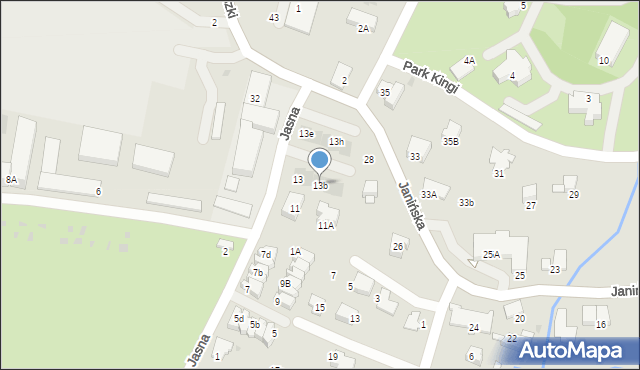 Wieliczka, Jasna, 13b, mapa Wieliczka