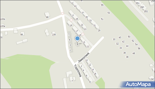 Wieliczka, Jaworowa, 9, mapa Wieliczka