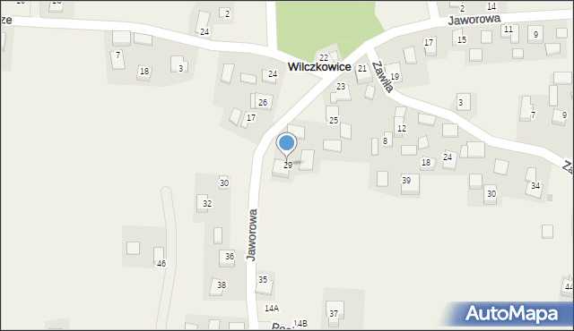 Wilczkowice, Jaworowa, 29, mapa Wilczkowice
