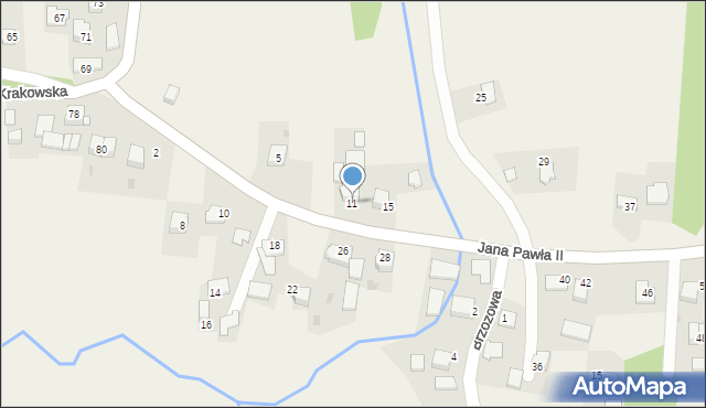 Witanowice, Jana Pawła II, 11, mapa Witanowice