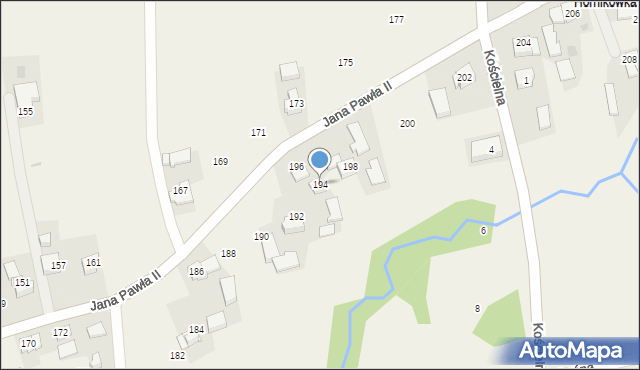 Witanowice, Jana Pawła II, 194, mapa Witanowice