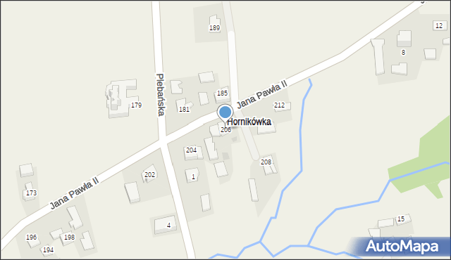 Witanowice, Jana Pawła II, 206, mapa Witanowice