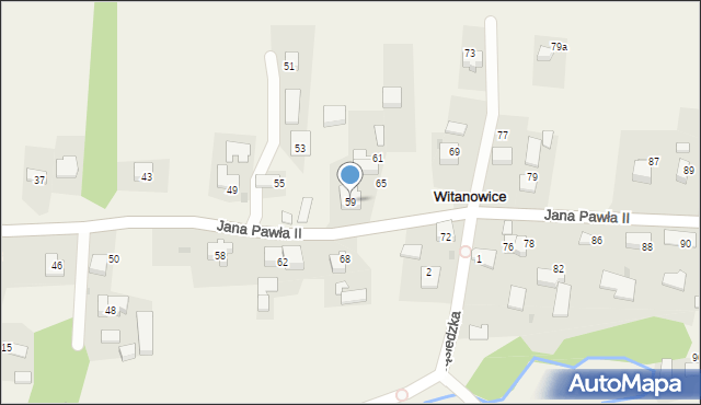 Witanowice, Jana Pawła II, 59, mapa Witanowice