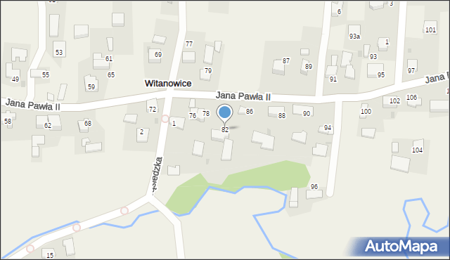 Witanowice, Jana Pawła II, 82, mapa Witanowice