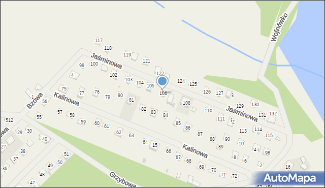 Wojnówko, Jaśminowa, 106, mapa Wojnówko