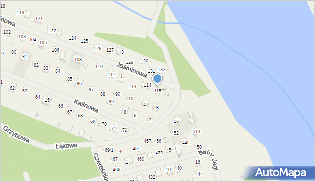 Wojnówko, Jaśminowa, 115, mapa Wojnówko