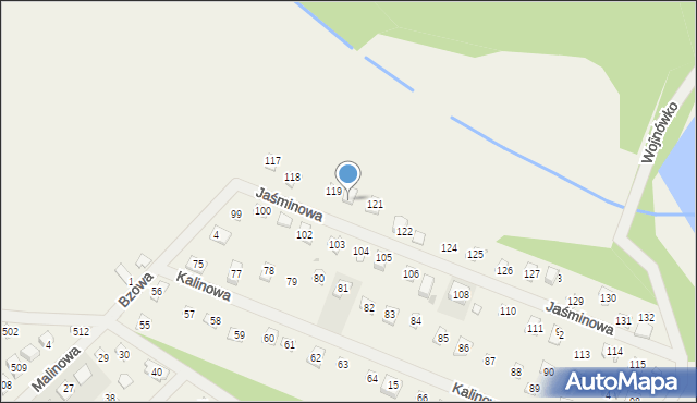 Wojnówko, Jaśminowa, 26, mapa Wojnówko