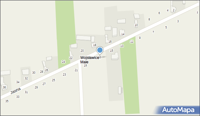 Wojsławice, Jasna, 17, mapa Wojsławice