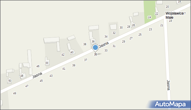 Wojsławice, Jasna, 35, mapa Wojsławice