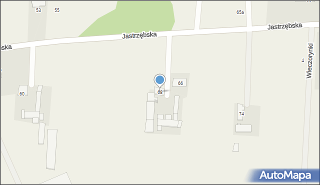 Wola Krakowiańska, Jastrzębska, 68, mapa Wola Krakowiańska