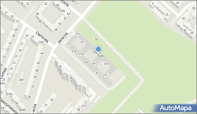 Wrocław, Jaracza Stefana, 37h, mapa Wrocławia