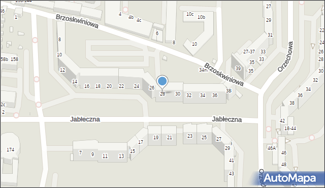 Wrocław, Jabłeczna, 28, mapa Wrocławia