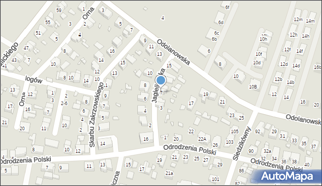 Wrocław, Jagiellońska, 7, mapa Wrocławia