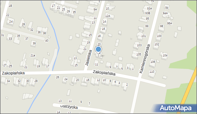 Wrocław, Jasielska, 22A, mapa Wrocławia