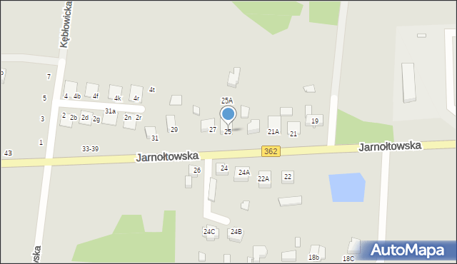 Wrocław, Jarnołtowska, 25, mapa Wrocławia