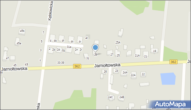 Wrocław, Jarnołtowska, 29, mapa Wrocławia