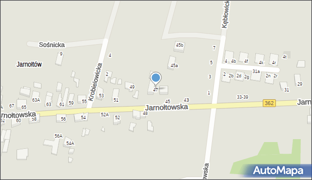 Wrocław, Jarnołtowska, 47, mapa Wrocławia