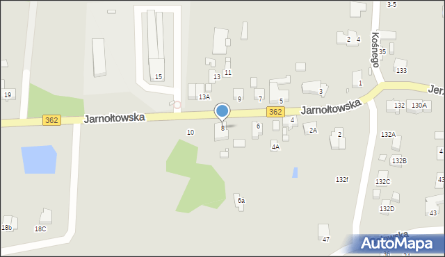 Wrocław, Jarnołtowska, 8, mapa Wrocławia