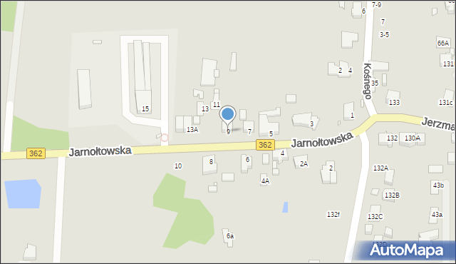 Wrocław, Jarnołtowska, 9, mapa Wrocławia