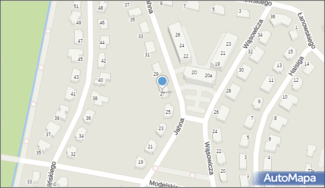 Wrocław, Jahna Alfreda, 27, mapa Wrocławia