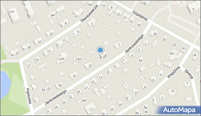 Wysokie Mazowieckie, Jankowskiego, 8, mapa Wysokie Mazowieckie