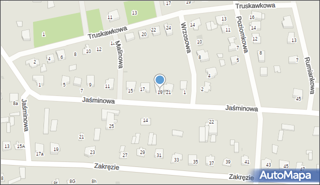 Wyszków, Jaśminowa, 19, mapa Wyszków