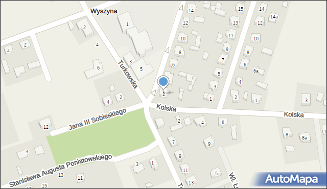 Wyszyna, Jana Pawła II, 2, mapa Wyszyna