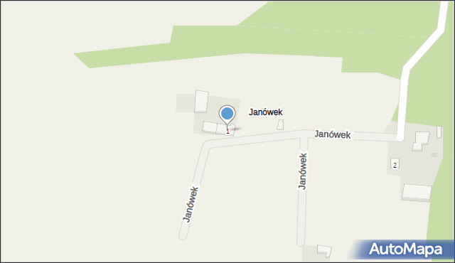 Zabiełłów, Janówek, 1, mapa Zabiełłów