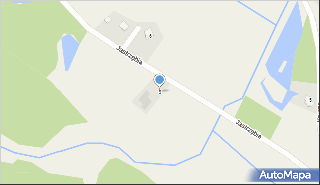 Ząbrsko Górne, Jastrzębia, 3, mapa Ząbrsko Górne