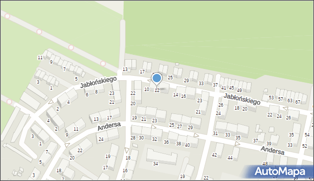 Zabrze, Jabłońskiego Tadeusza, 12, mapa Zabrza