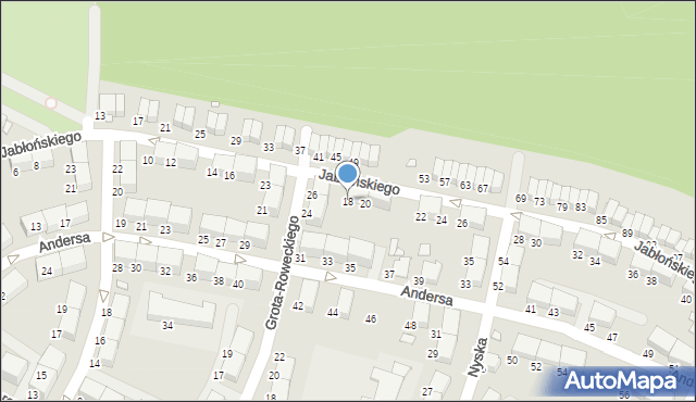 Zabrze, Jabłońskiego Tadeusza, 18, mapa Zabrza