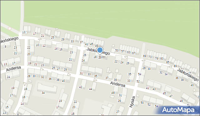 Zabrze, Jabłońskiego Tadeusza, 20, mapa Zabrza