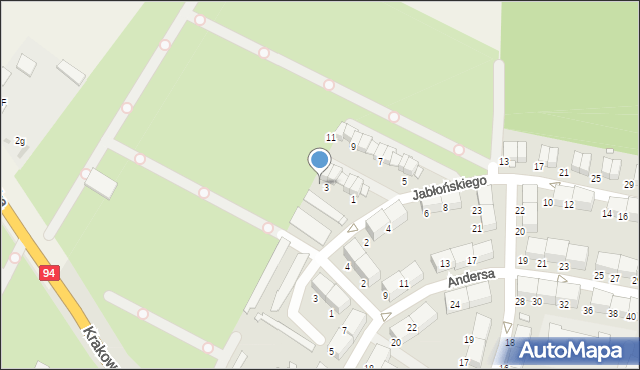 Zabrze, Jabłońskiego Tadeusza, 3A, mapa Zabrza