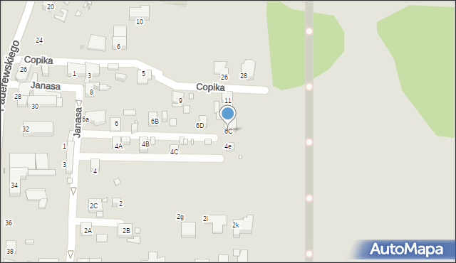 Zabrze, Janasa Wincentego, 6C, mapa Zabrza