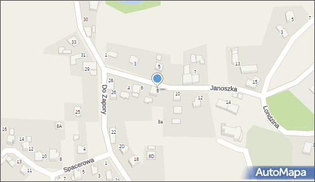 Zabrzeg, Janoszka Karola, ks., 8, mapa Zabrzeg