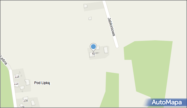 Zagórzyce Stare, Jabłoniowa, 52, mapa Zagórzyce Stare