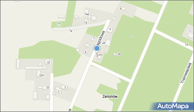 Zagościniec, Jagodowa, 2, mapa Zagościniec