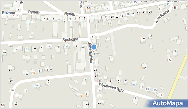 Zakliczyn, Jagiellońska, 9, mapa Zakliczyn