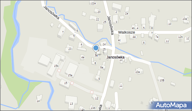 Zakopane, Janosówka, 3a, mapa Zakopanego