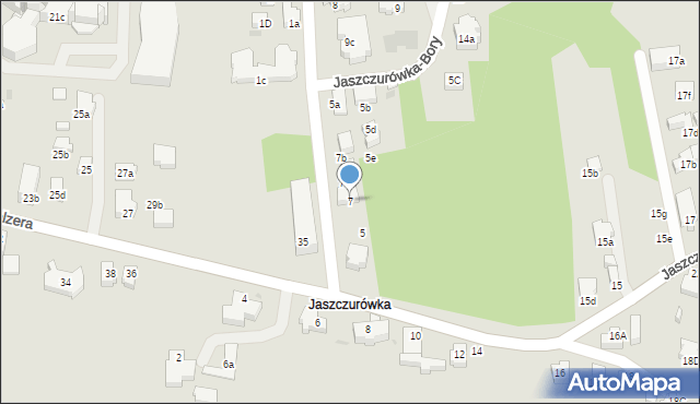 Zakopane, Jaszczurówka, 7, mapa Zakopanego