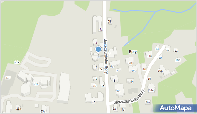 Zakopane, Jaszczurówka-Bory, 3, mapa Zakopanego