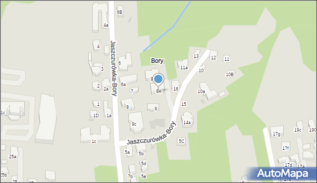 Zakopane, Jaszczurówka-Bory, 9A, mapa Zakopanego