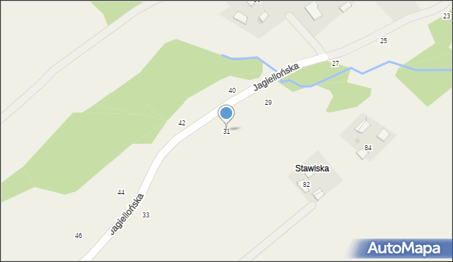 Zalasowa, Jagiellońska, 31, mapa Zalasowa