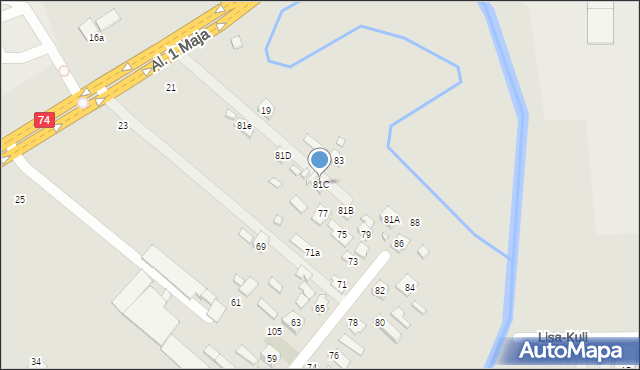 Zamość, Janowicka, 81C, mapa Zamościa