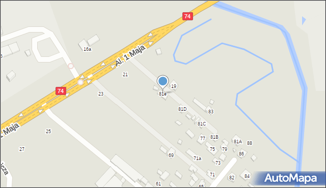 Zamość, Janowicka, 81e, mapa Zamościa