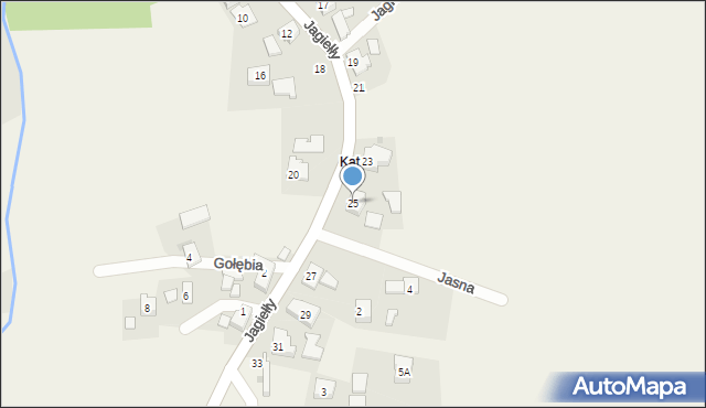 Zasole, Jagiełły Kostka, 25, mapa Zasole