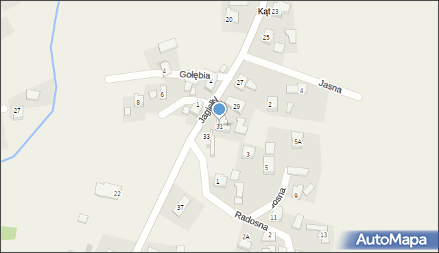 Zasole, Jagiełły Kostka, 31, mapa Zasole