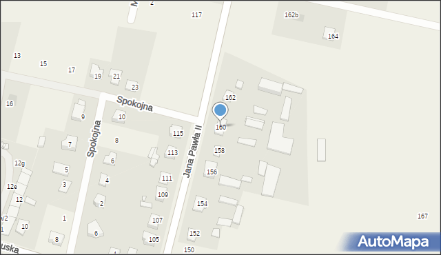 Zatory, Jana Pawła II, 160, mapa Zatory