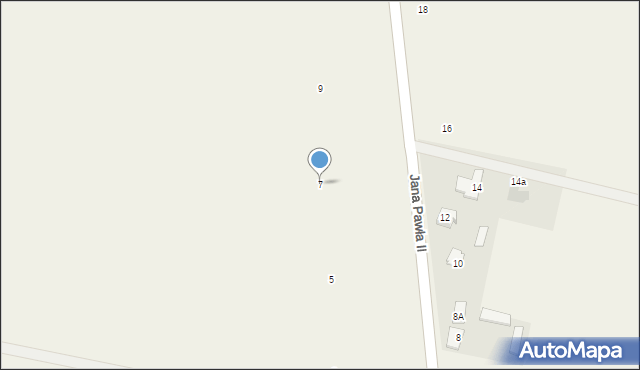 Zatory, Jana Pawła II, 7, mapa Zatory